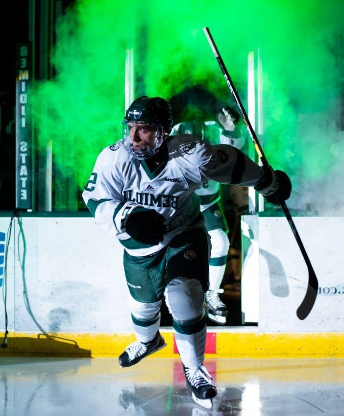 BSU Hockey Players skating